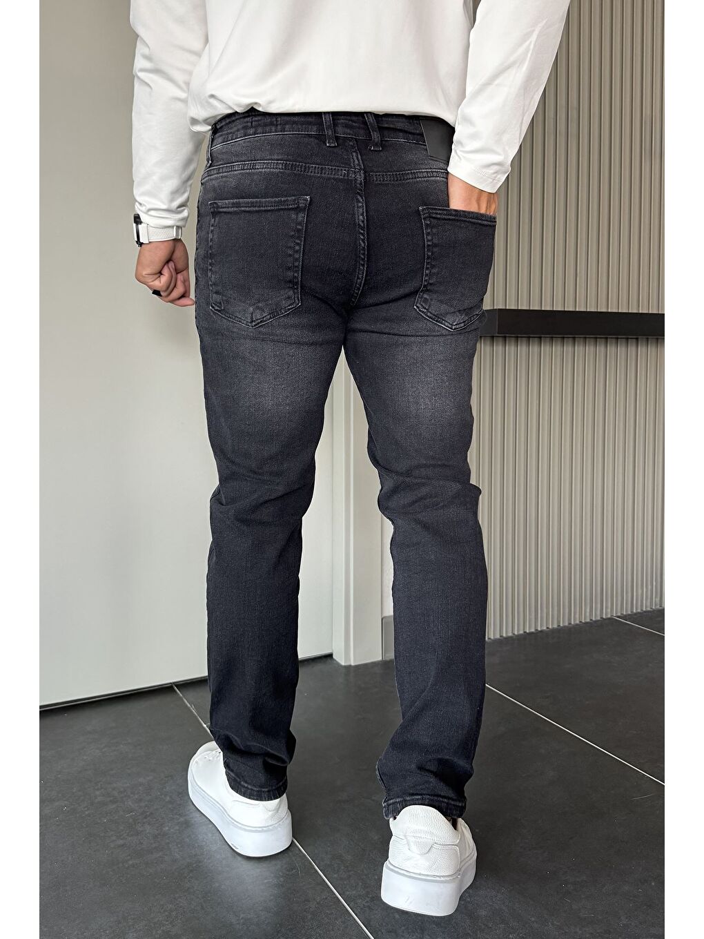 Antrasit Erkek Jean Pantolon-3
