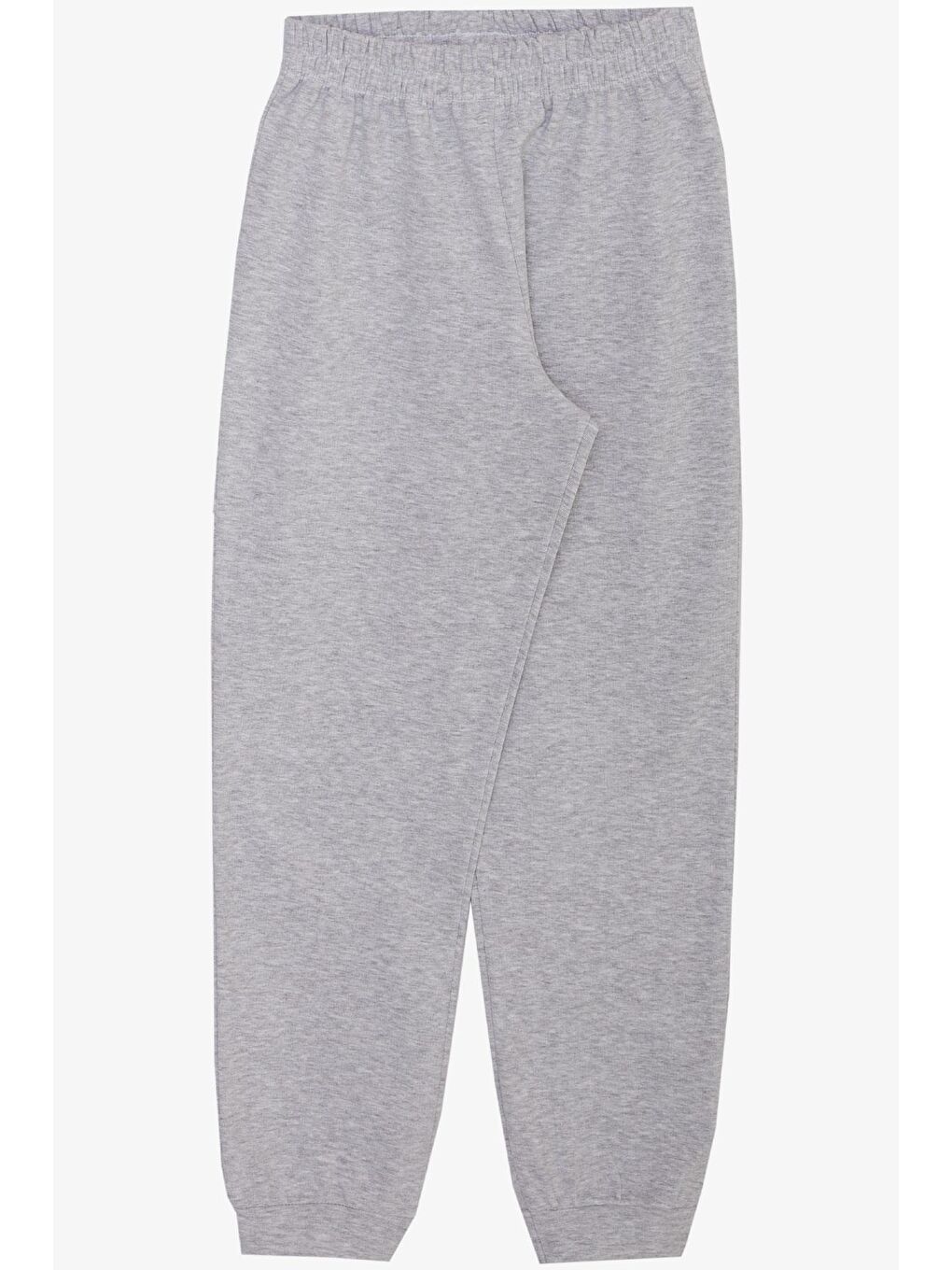 Erkek Çocuk Eşofman Takım Yazı Baskılı Açık Gri Melanj (4 Yaş)-3