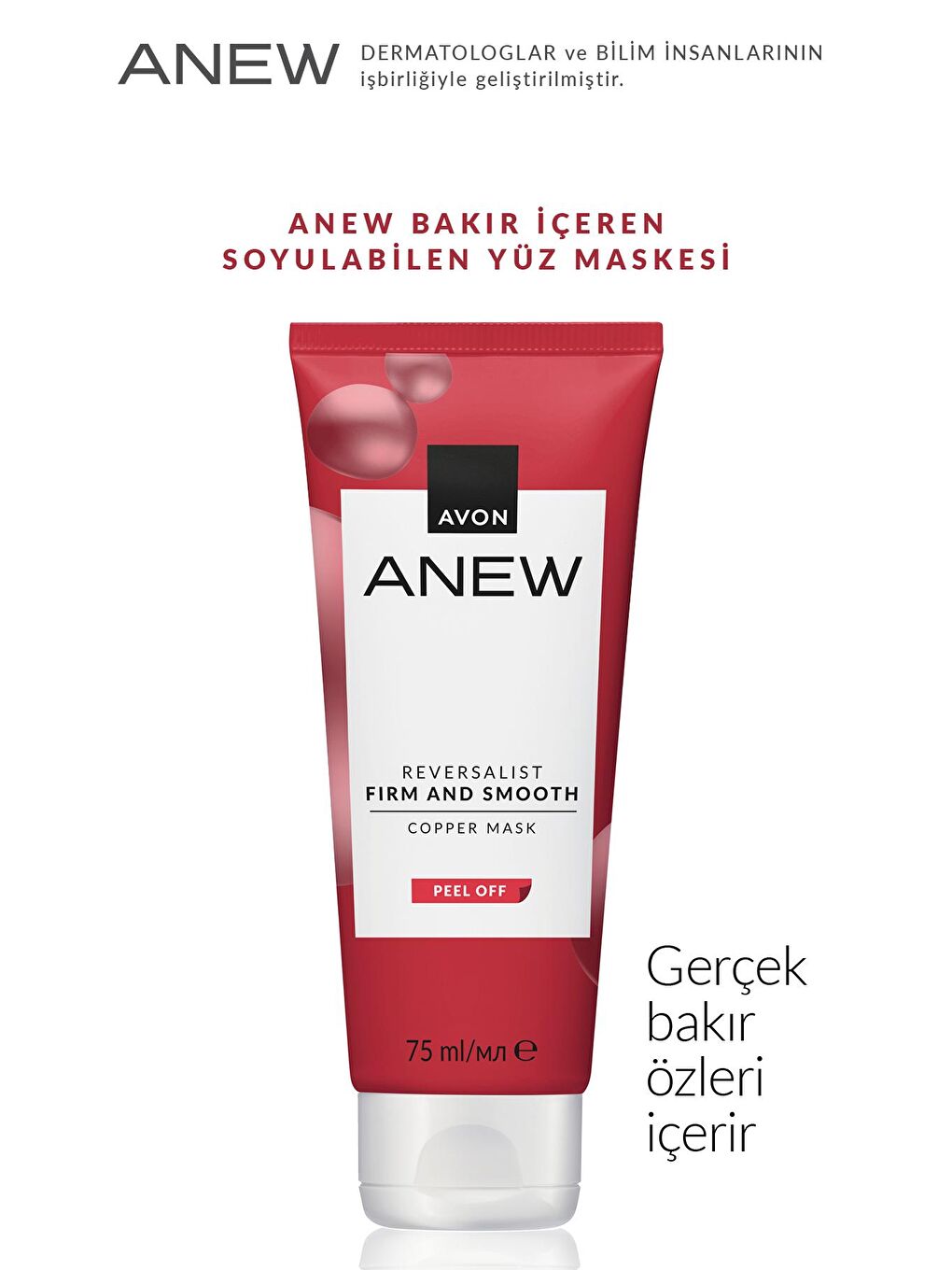 AVON Renksiz Anew Reversalist Firm and Smooth Bakır Maske 75 Ml. - 1