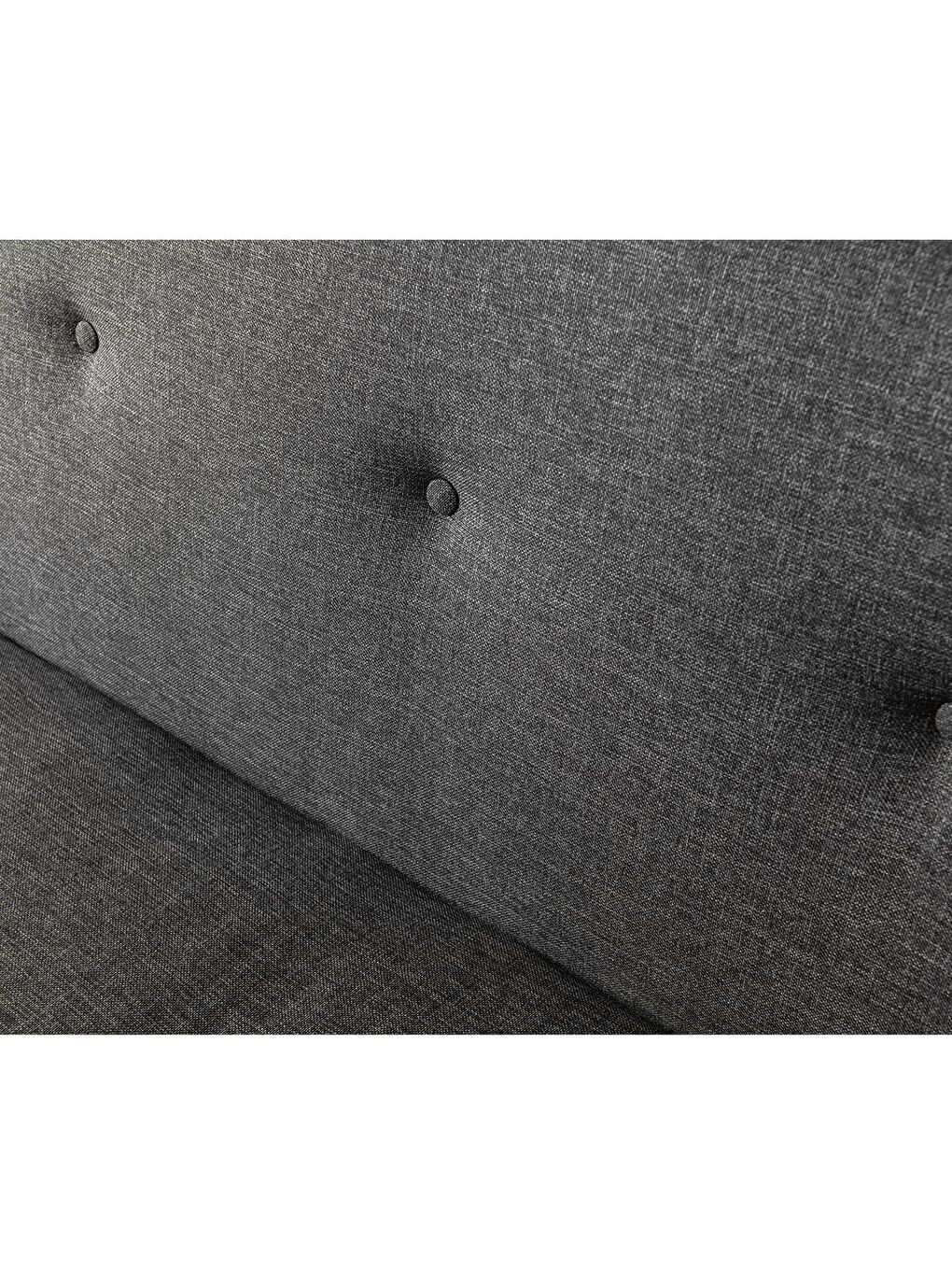 Zola Üçlü Yataklı Koltuk - Koyu Gri Keten-5