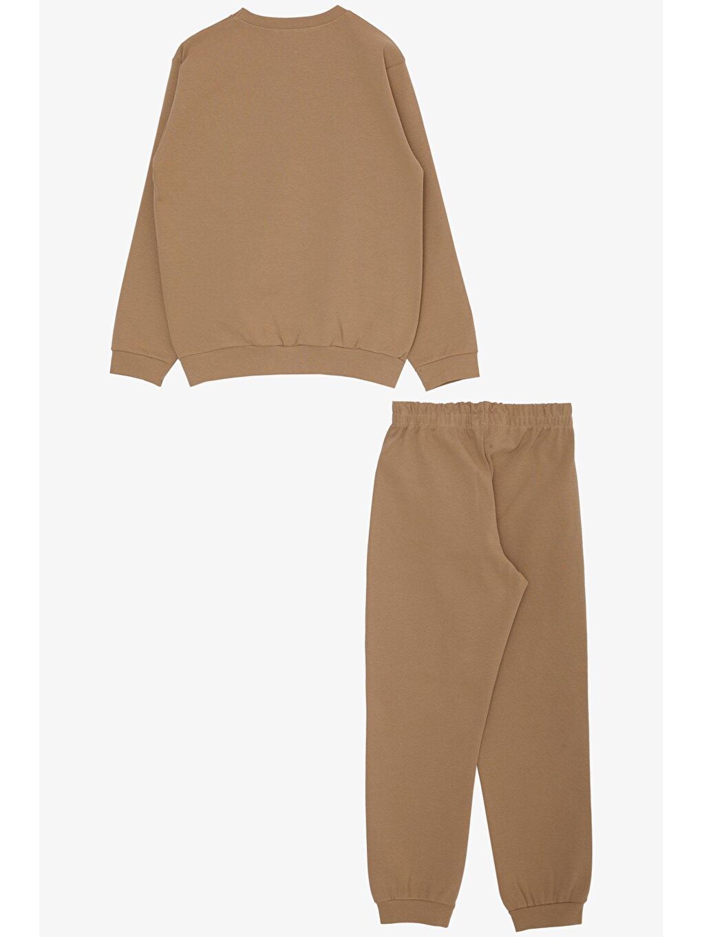 Erkek Çocuk Eşofman Takım Yazı Baskılı Bej (8 Yaş)-2