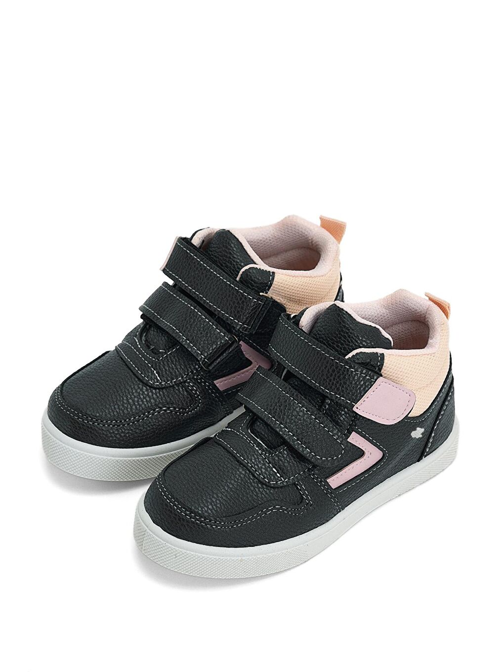 Çocuk Unisex Lacivert Pembe Rahat Kalıp Cırtlı Spor Ayakkabı