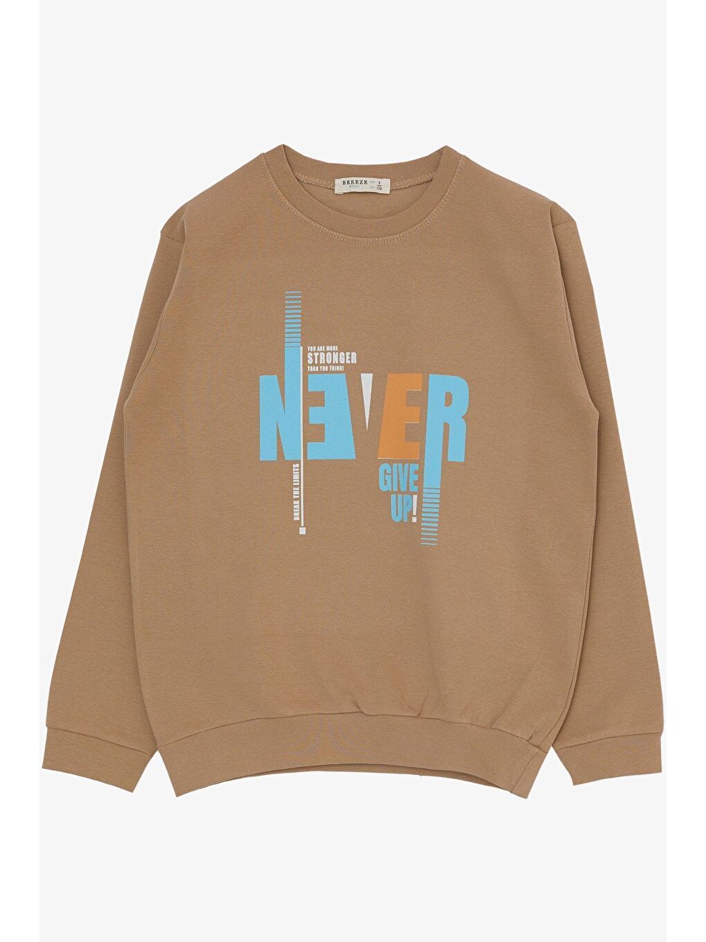 Erkek Çocuk Eşofman Takım Yazı Baskılı Bej (8 Yaş)-3