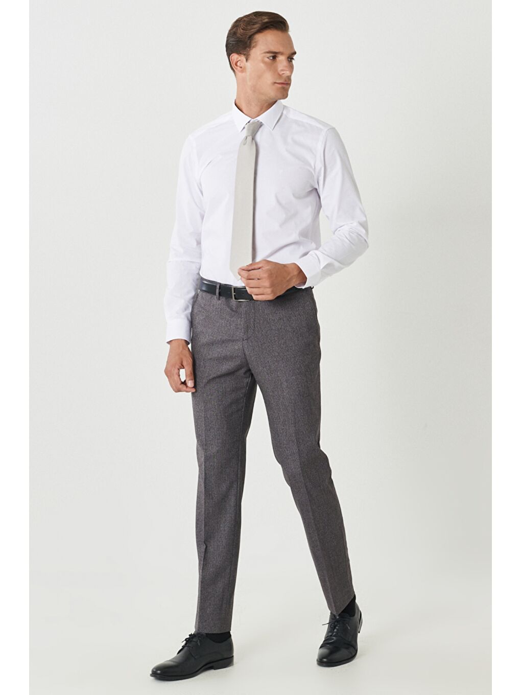 Erkek Bordo Standart Fit Dar Kesim Kırlangıç Yaka Desenli Takım Elbise-3