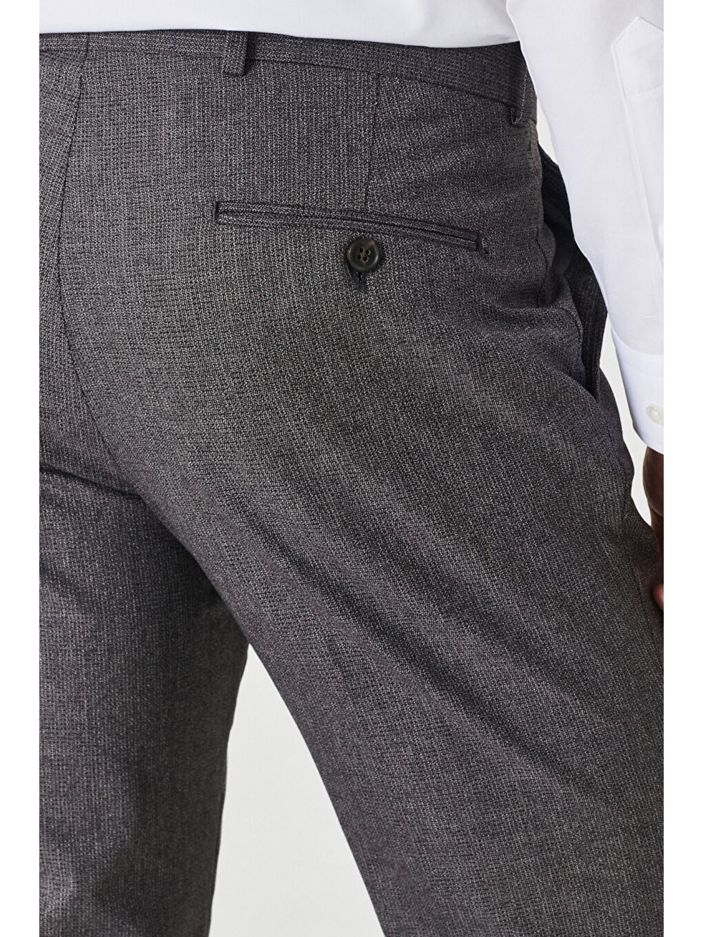 Erkek Bordo Standart Fit Dar Kesim Kırlangıç Yaka Desenli Takım Elbise-6