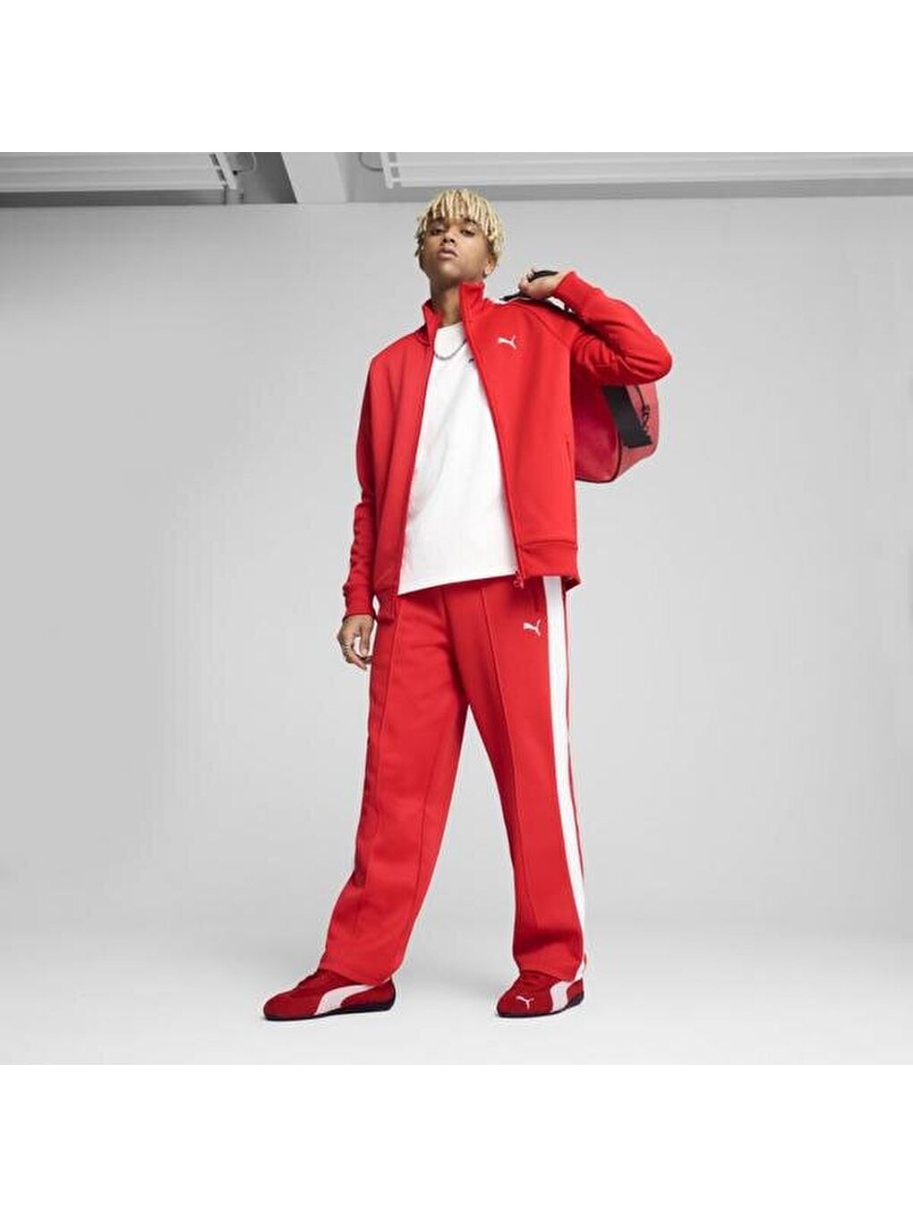 T7 Always On Track Erkek Kırmızı Eşofman Altı-2
