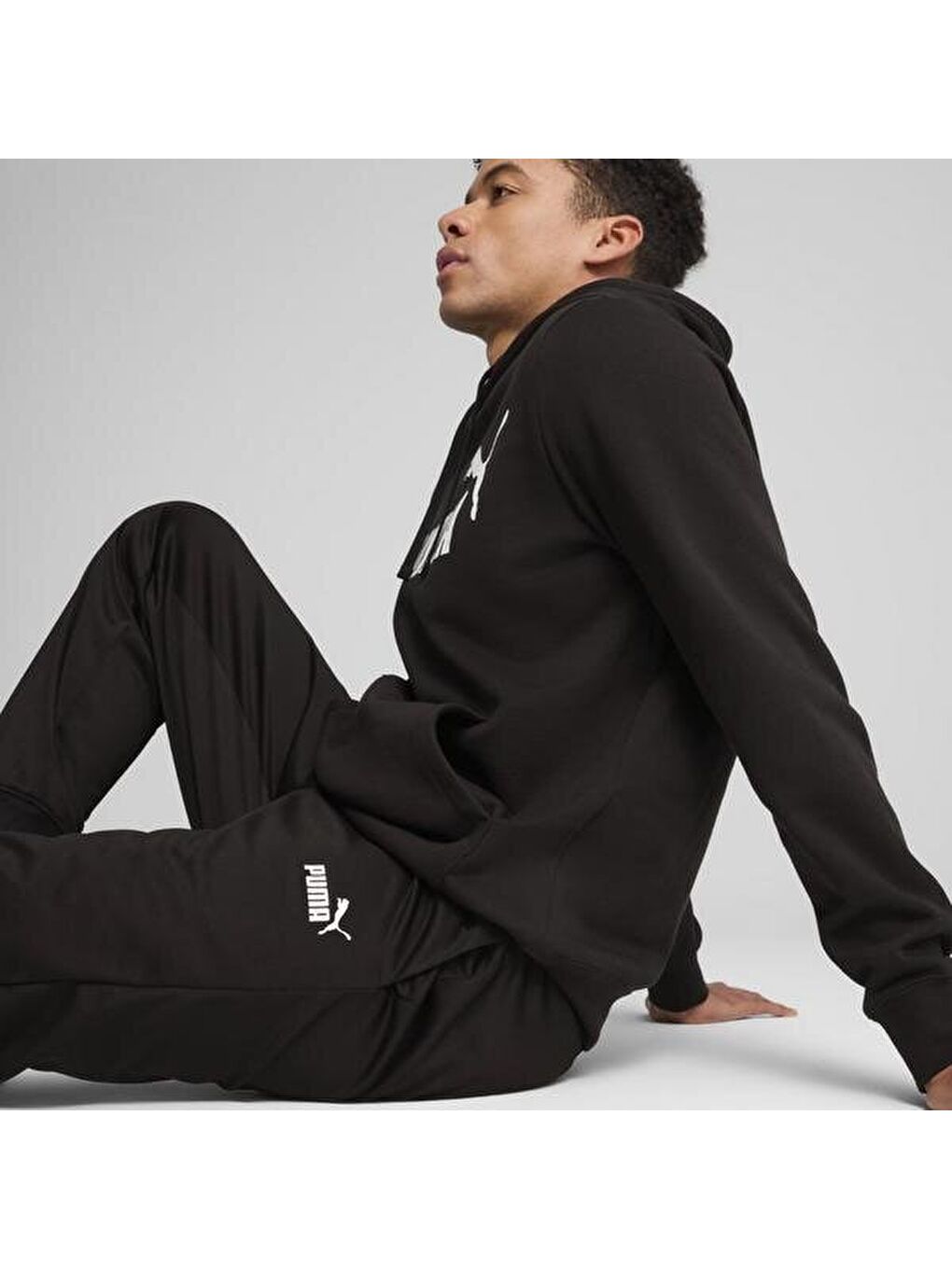 Essentials No 1 Logo Poly Erkek Siyah Eşofman Altı-1