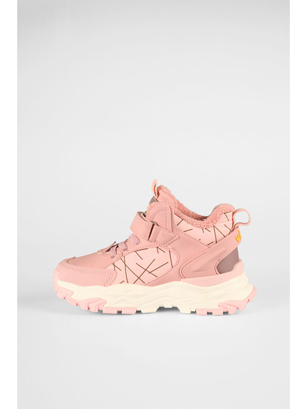 Pembe Tura Kürklü Kız Çocuk Pudra Outdoor Bot-1