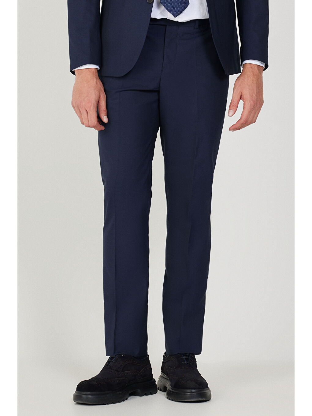 Erkek Lacivert Ekstra Slim Fit Spor Takım Elbise-1