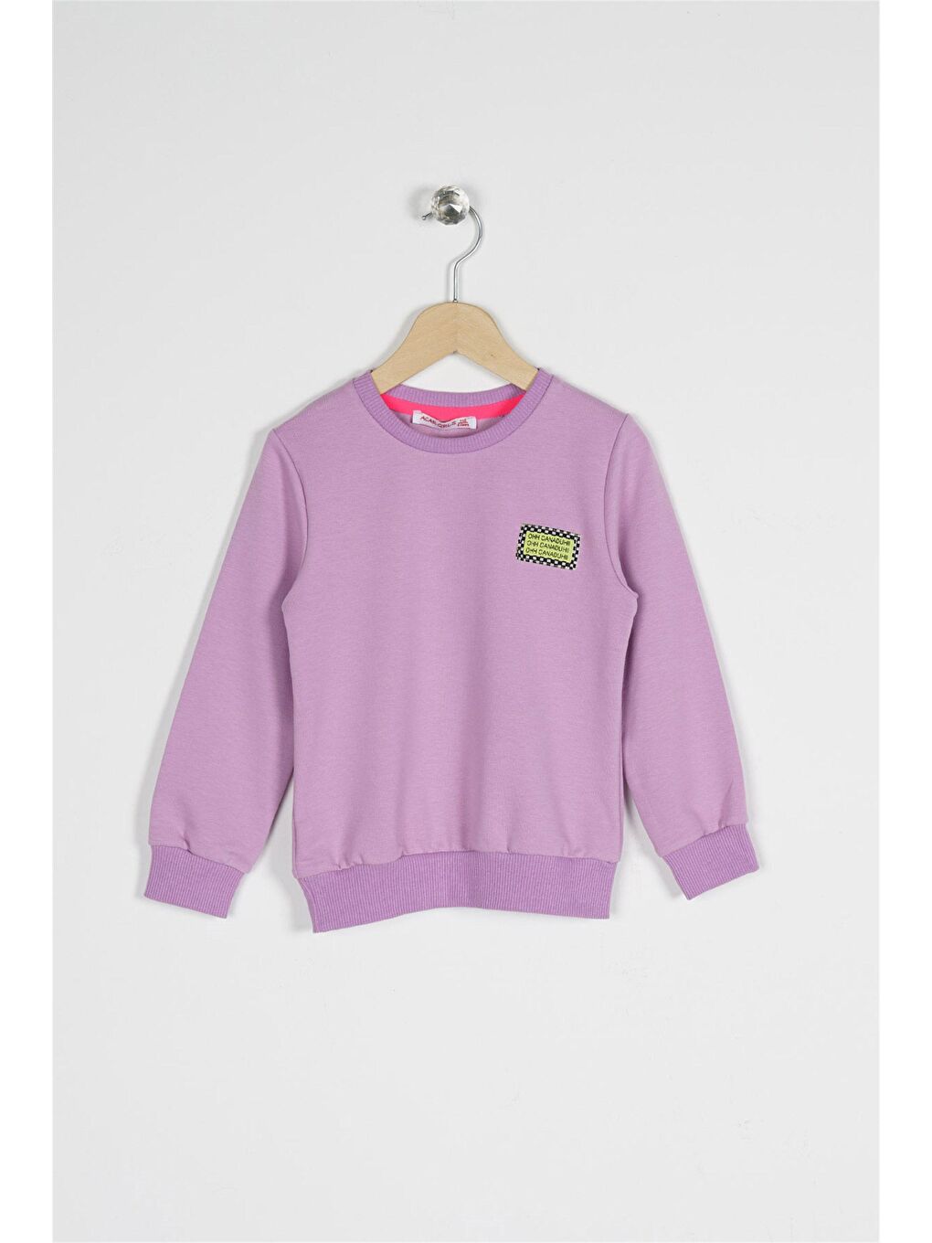 Zepkids Lila Kız Çocuk Lila Renkli Apikeli Sweatshirt - 5