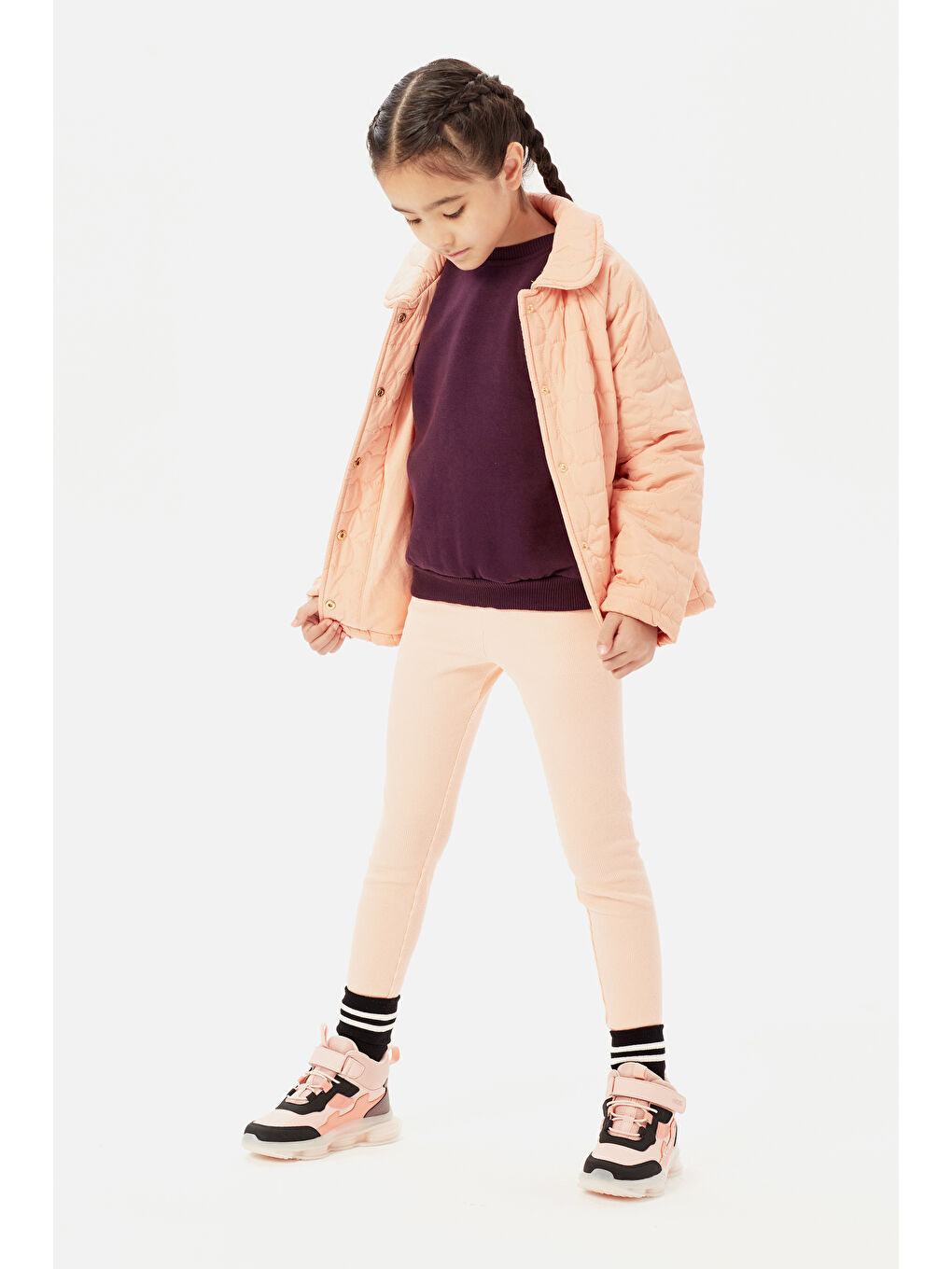 Pembe Heel Havalı Taban Kız Çocuk Pudra Bot-2