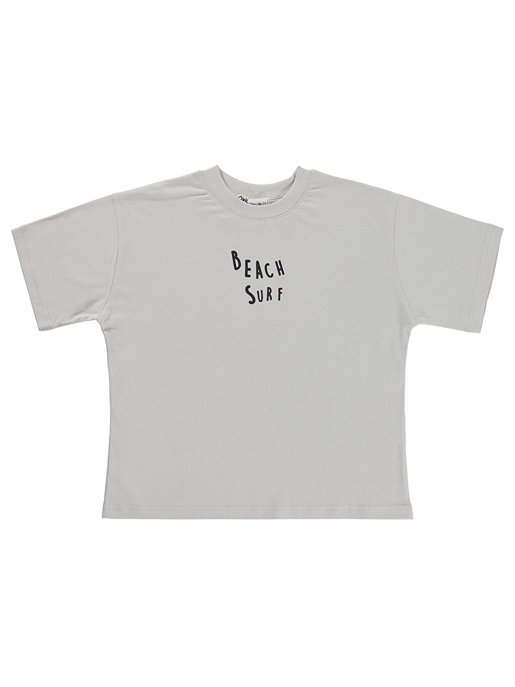 Bej Boys Pelikan Baskılı 6-9 Yaş Tişört - Koyu Taş Rengi