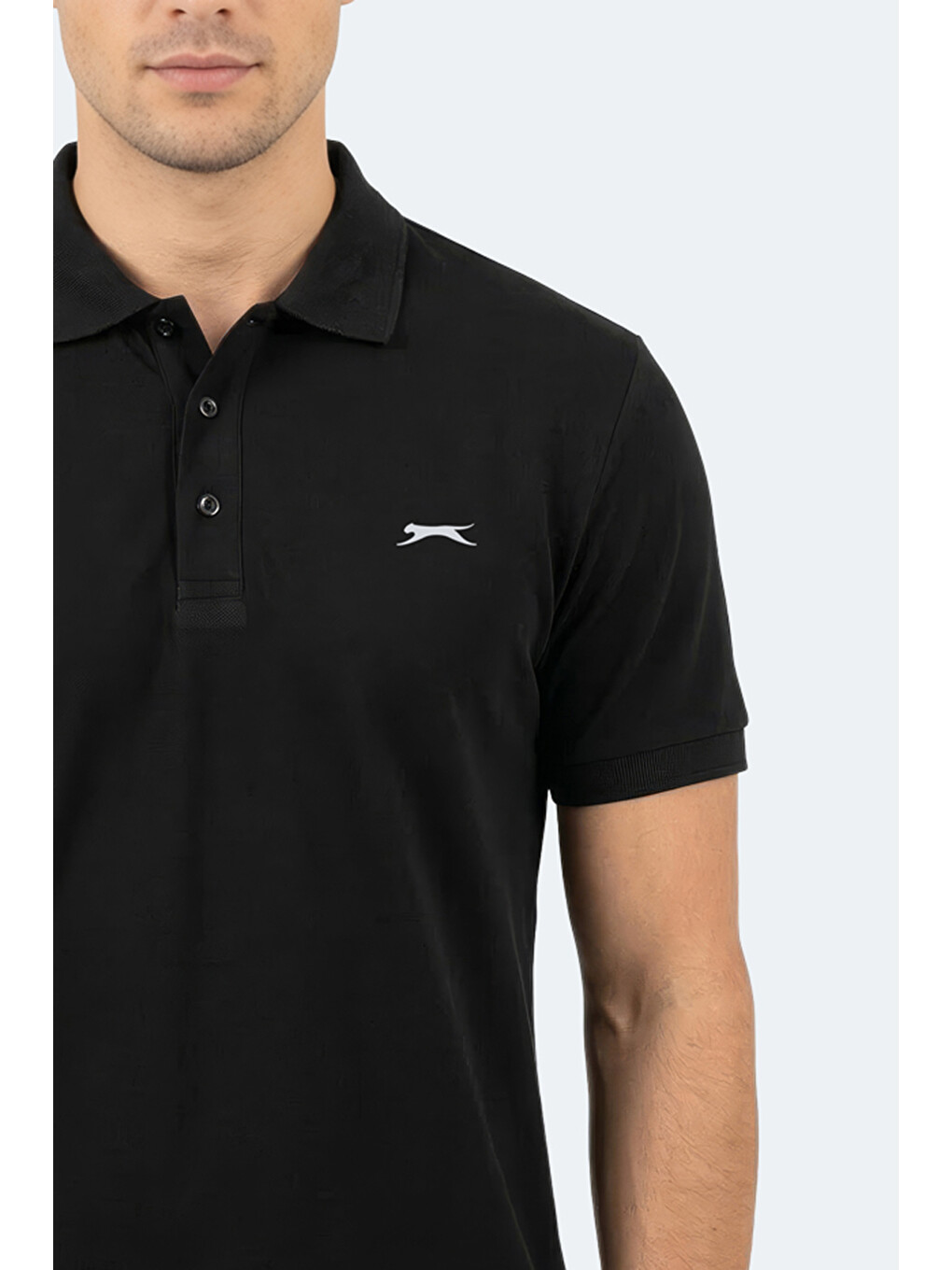 Katına Erkek Polo Yaka Siyah Tişört-1