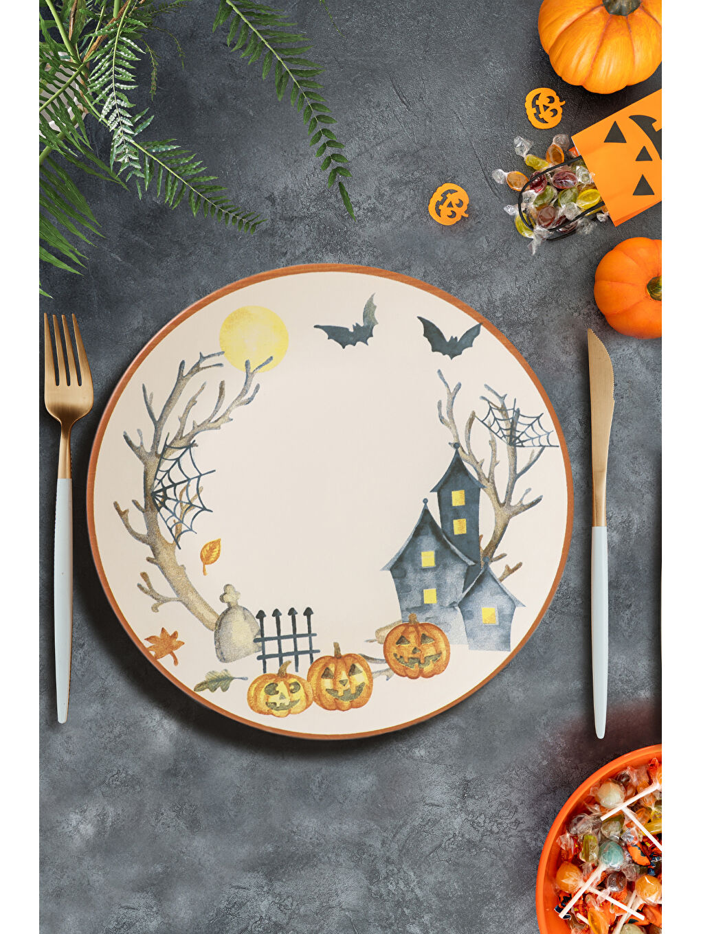 Keramika Karışık Halloween Servis Tabağı 26 Cm - 2