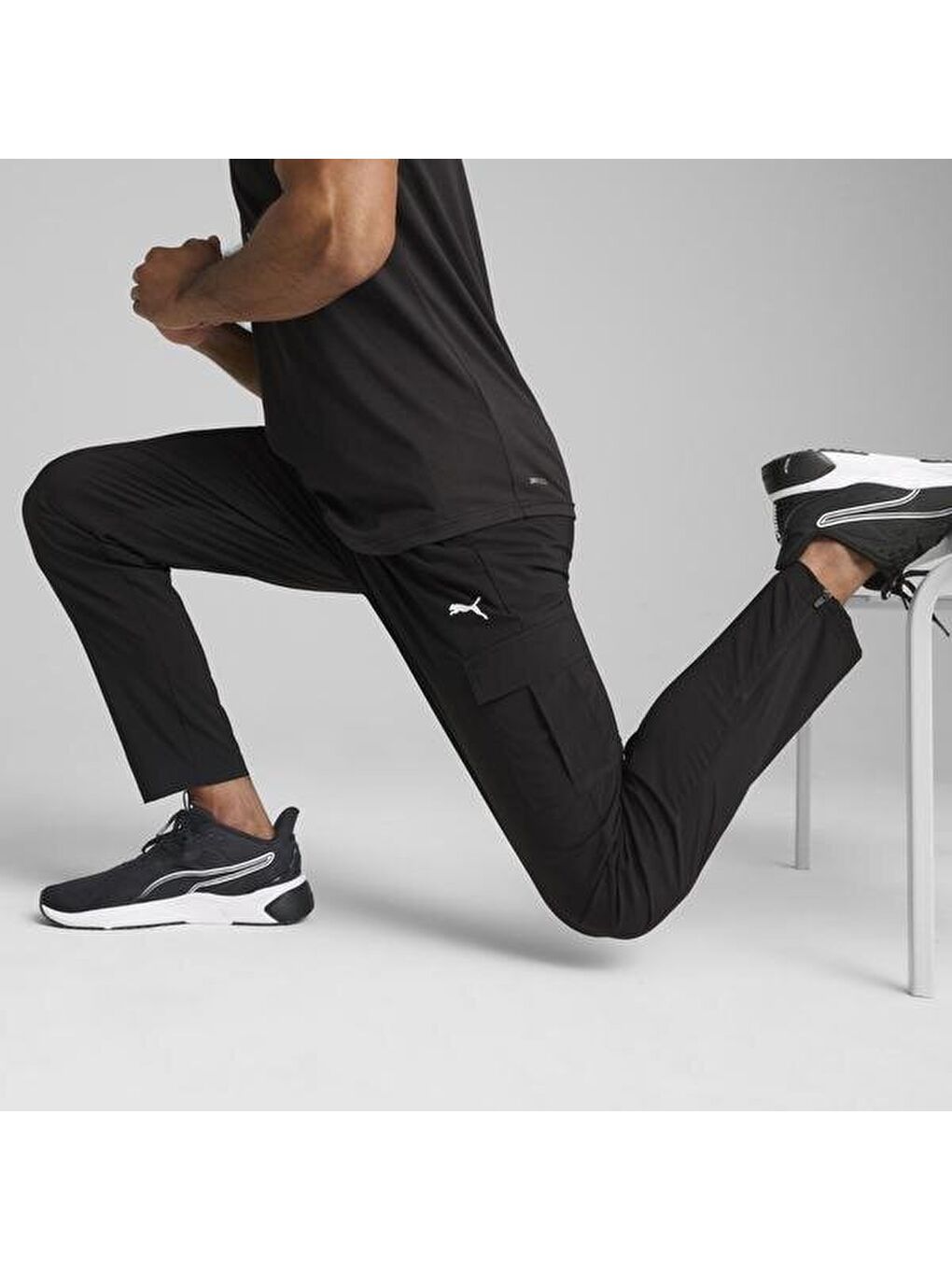 Tad Tech Woven Cargo Erkek Siyah Eşofman Altı-3