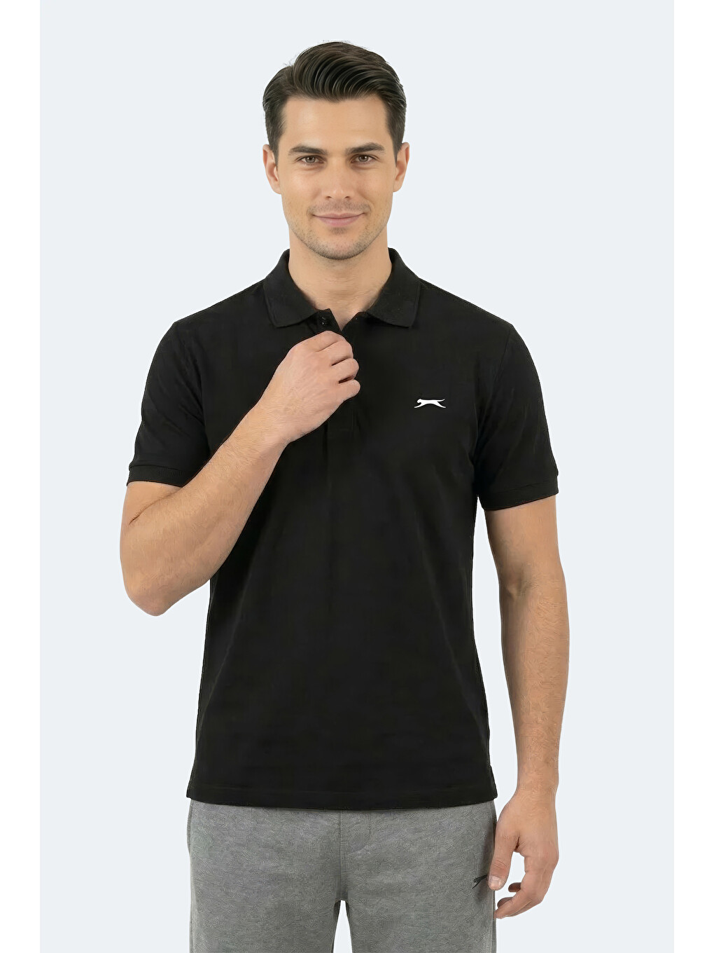 Katına Erkek Polo Yaka Siyah Tişört-2