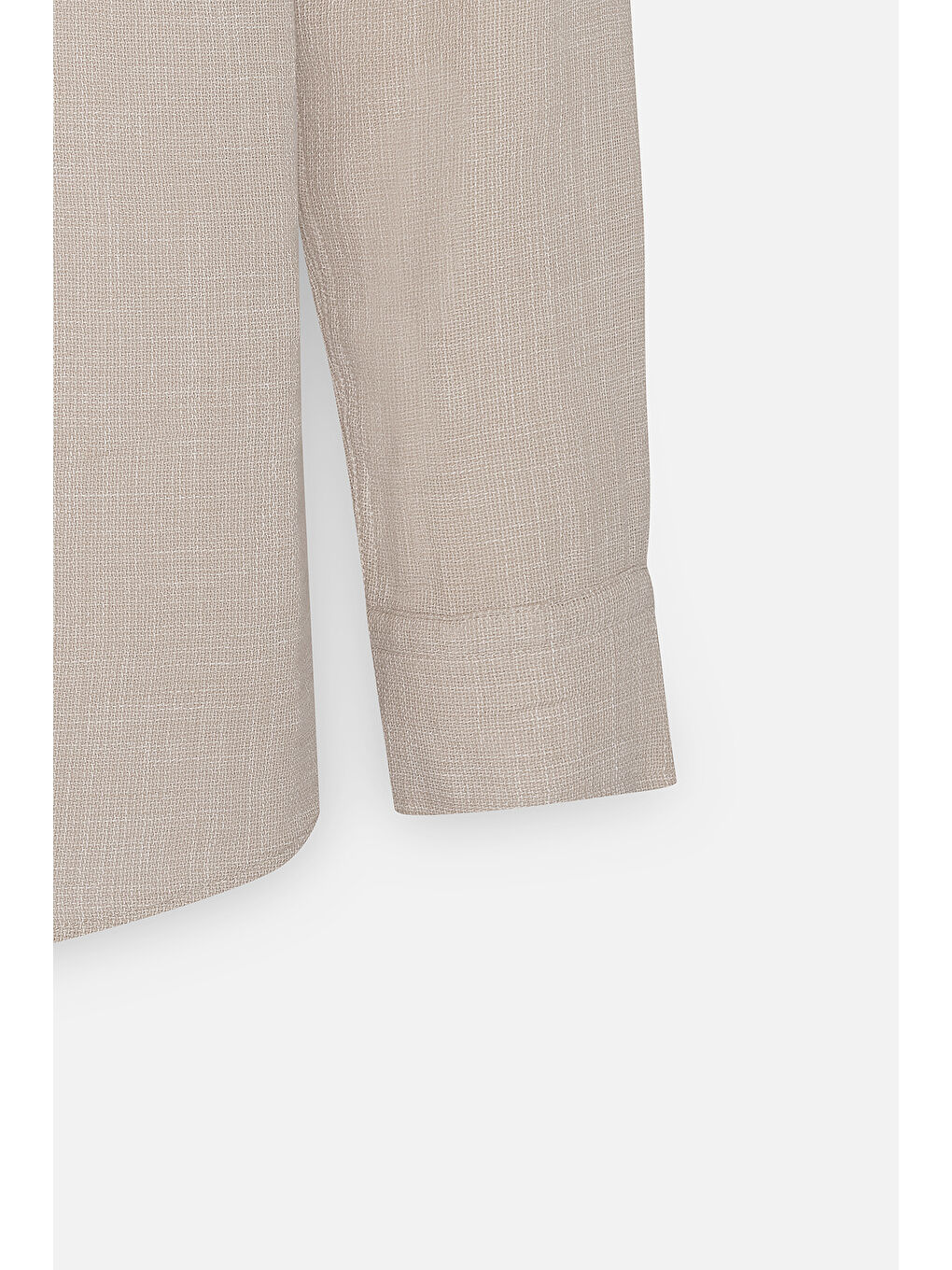 Erkek Koyu Bej Slim Fit Dar Kesim %100 Pamuk Düğmeli Yaka Gömlek-7