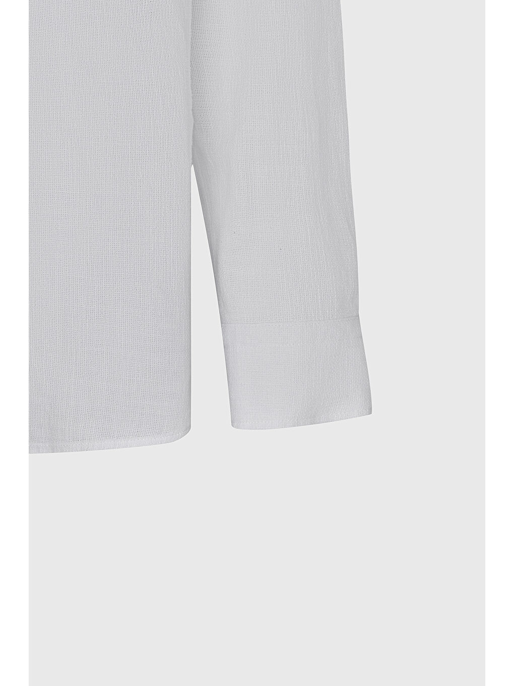 Erkek Beyaz Slim Fit Dar Kesim %100 Pamuk Düğmeli Yaka Gömlek-7