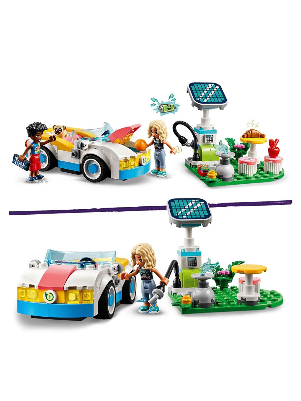 Lego Renksiz Friends Elektrikli Araba Ve Şarj İstasyonu 42609 - 4