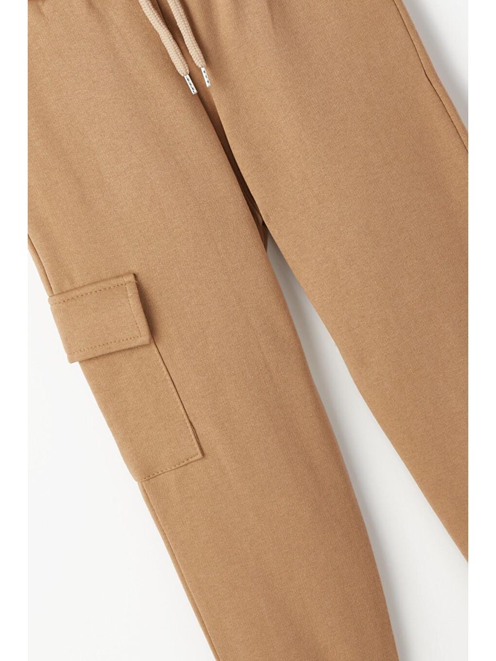 Kahverengi Erkek Çocuk Kışlık Kargo Cepli Eşofman Altı-2