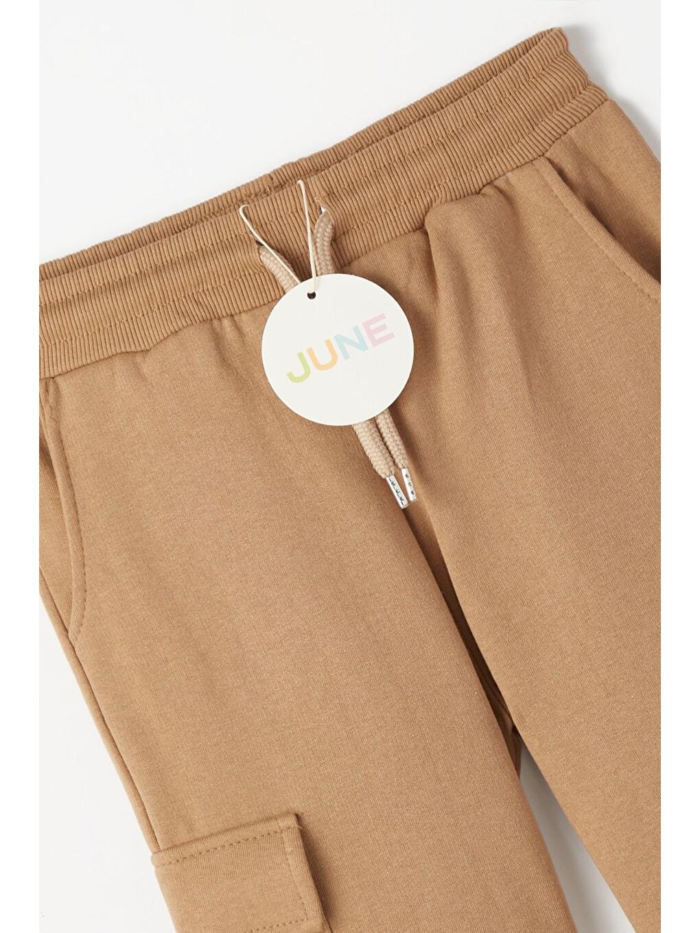 Kahverengi Erkek Çocuk Kışlık Kargo Cepli Eşofman Altı-3