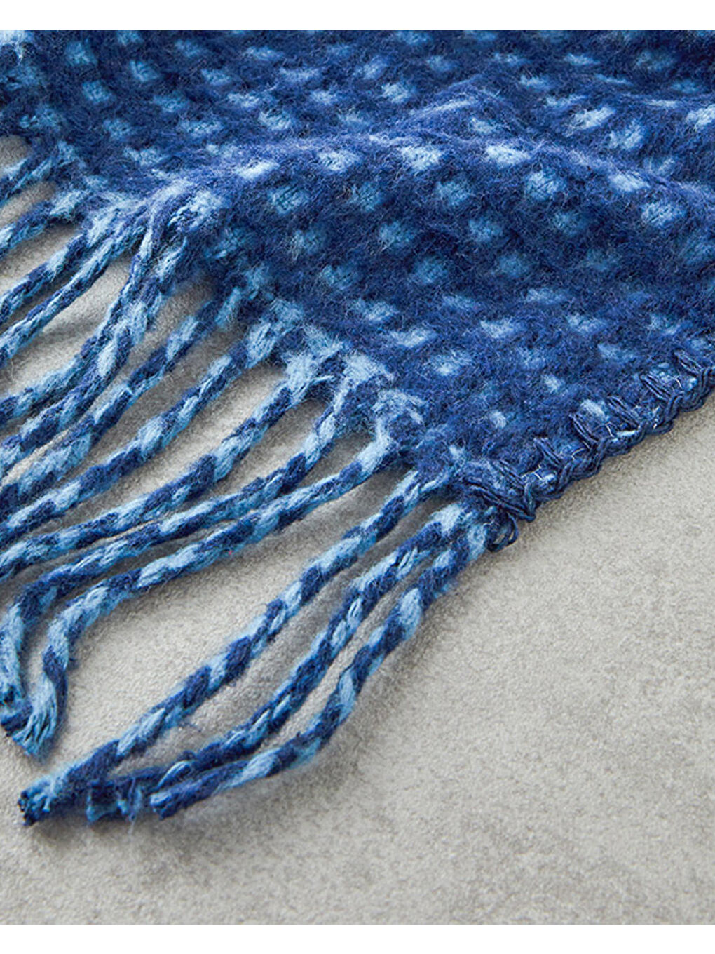 Plain Waffle Pamuklu Tv Battaniyesi Lacivert- Mavi-1