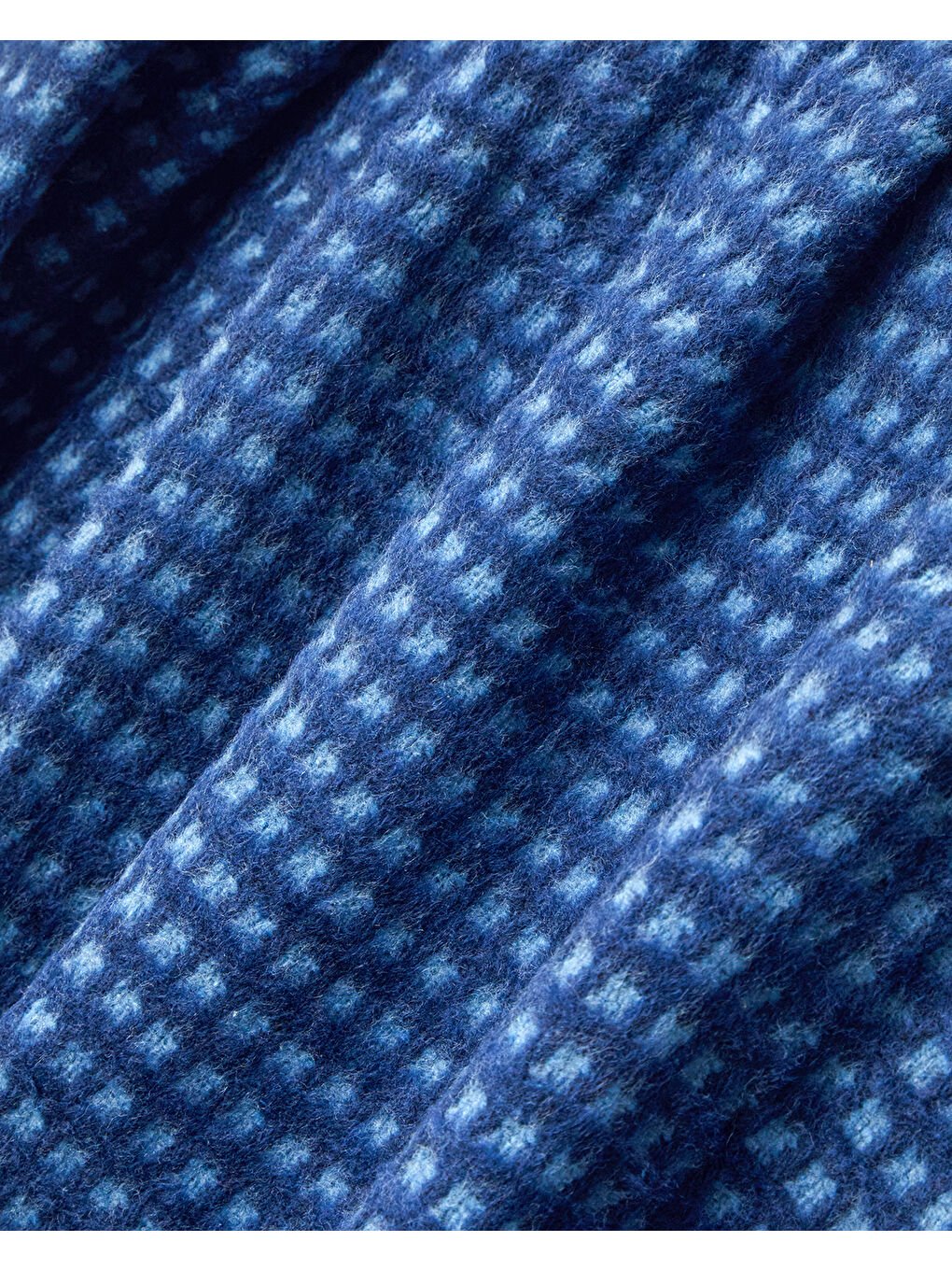 Plain Waffle Pamuklu Tv Battaniyesi Lacivert- Mavi-4