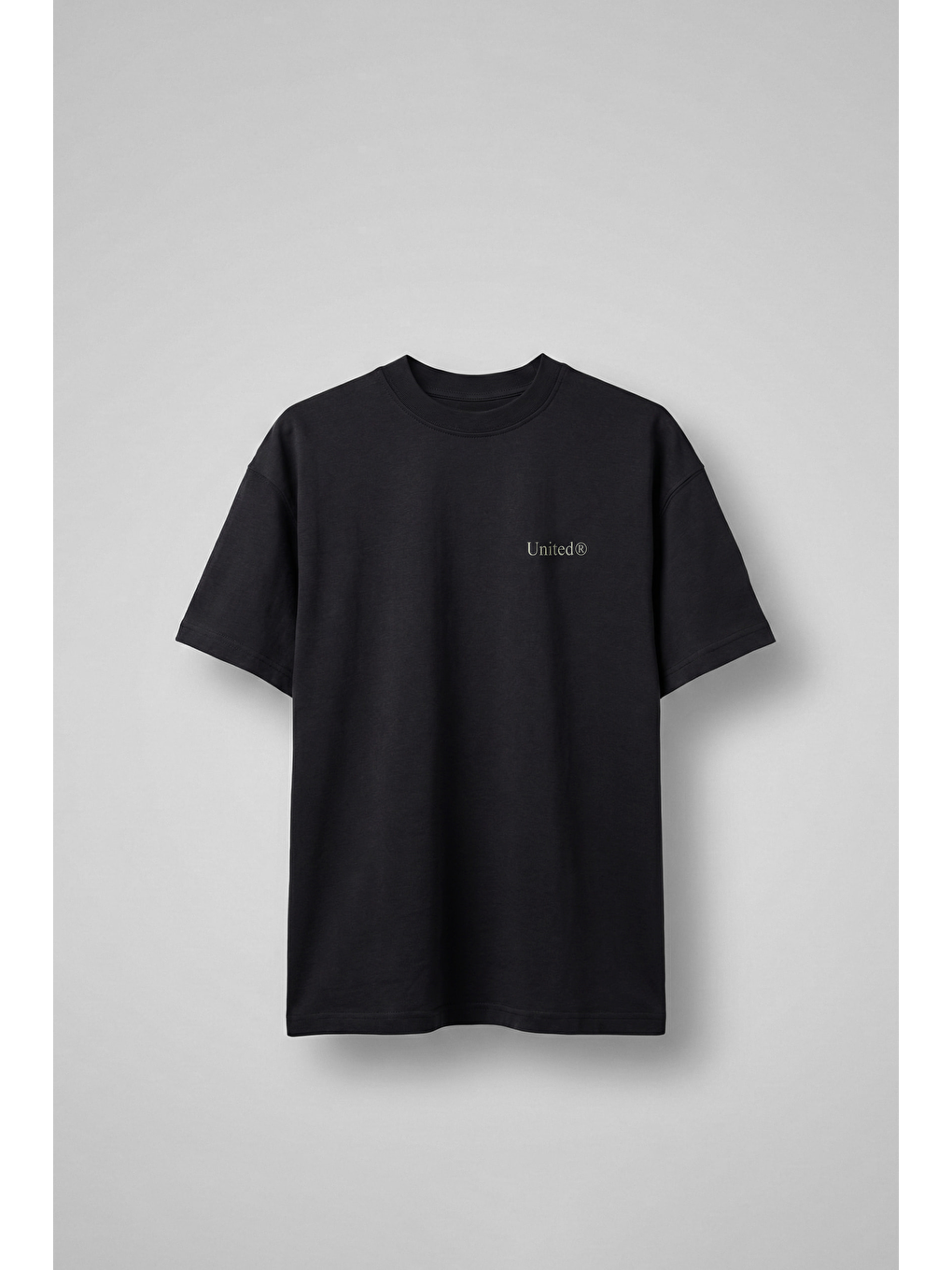 Erkek Oversize Boks Baskılı Pamuklu T-Shirt Siyah-1