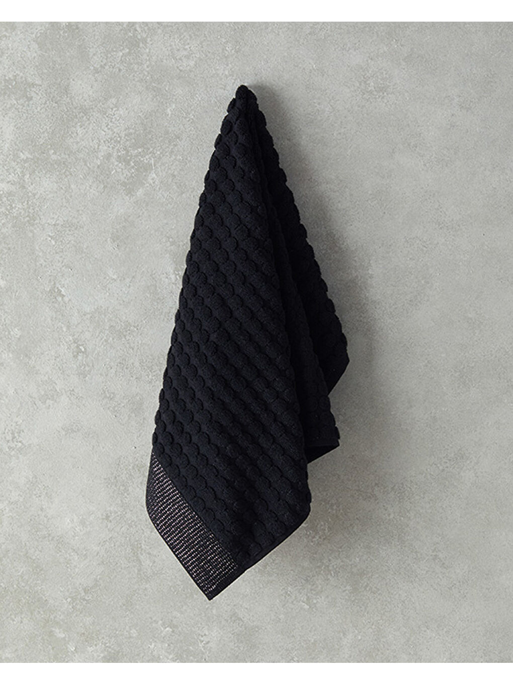 Pearl Pamuklu Simli Yüz Havlusu Siyah