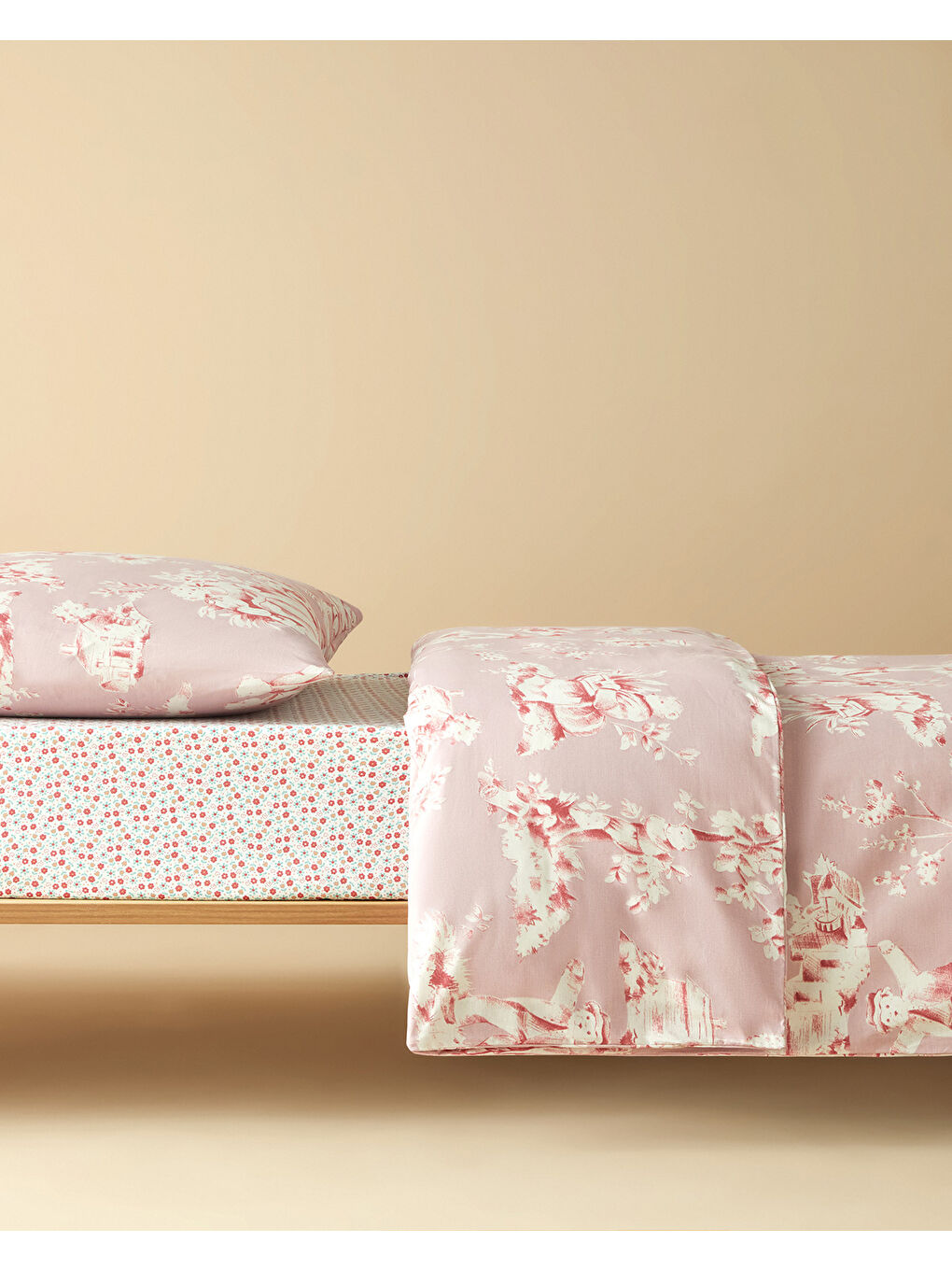 Bearette Pamuklu Çocuk Nevresim Takımı Pembe-1