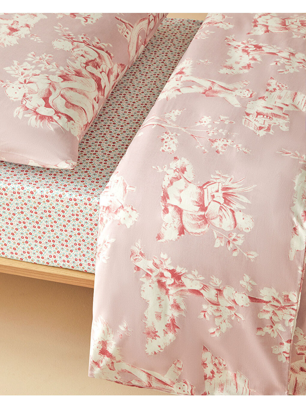 Bearette Pamuklu Çocuk Nevresim Takımı Pembe-2