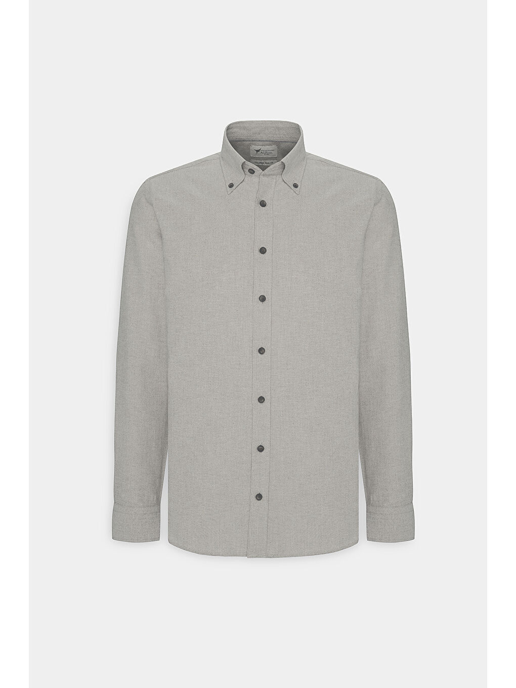 Erkek Haki Slim Fit Dar Kesim Düğmeli Yaka Pamuklu Oxford Gömlek-4