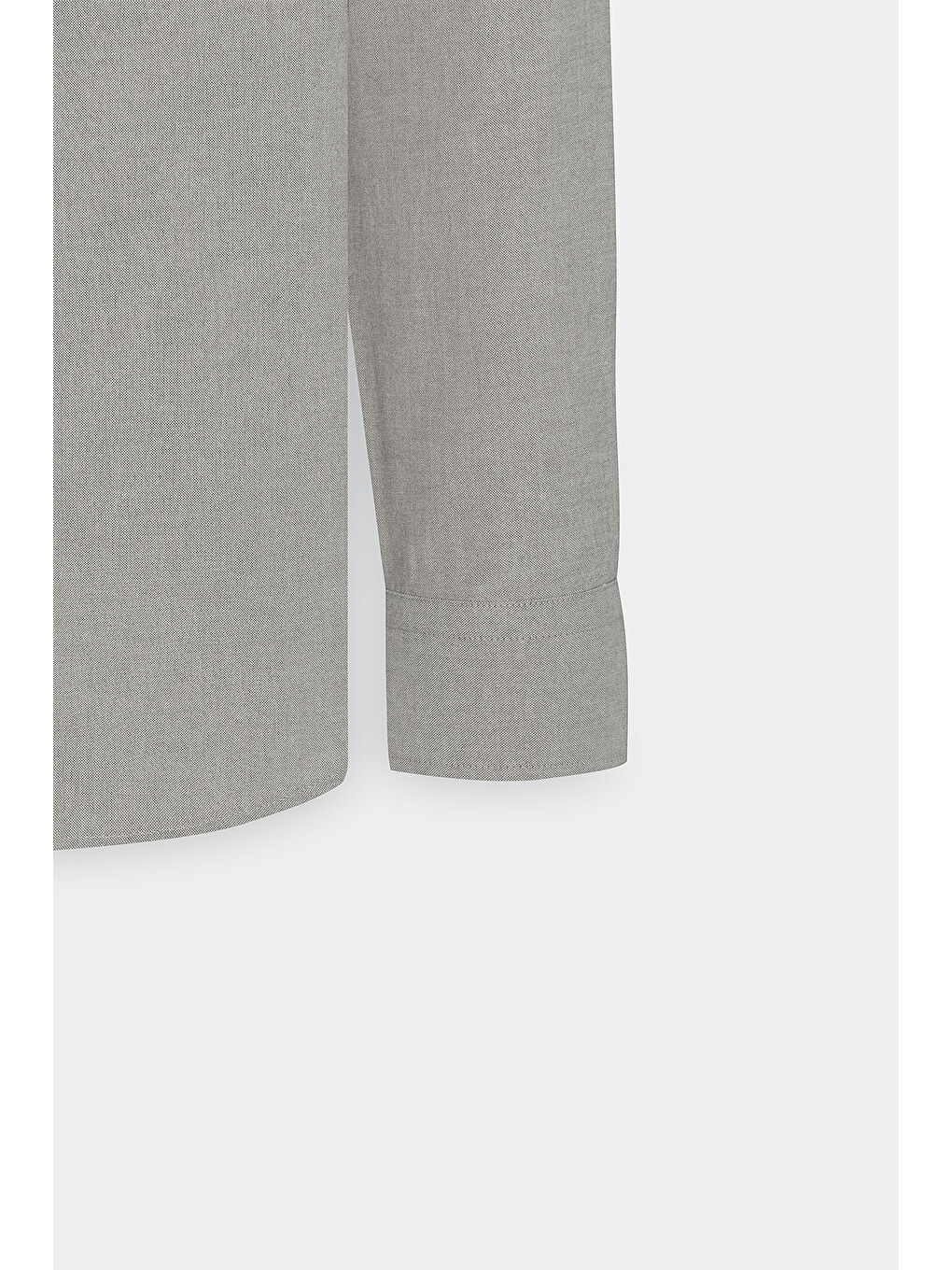 Erkek Haki Slim Fit Dar Kesim Düğmeli Yaka Pamuklu Oxford Gömlek-6