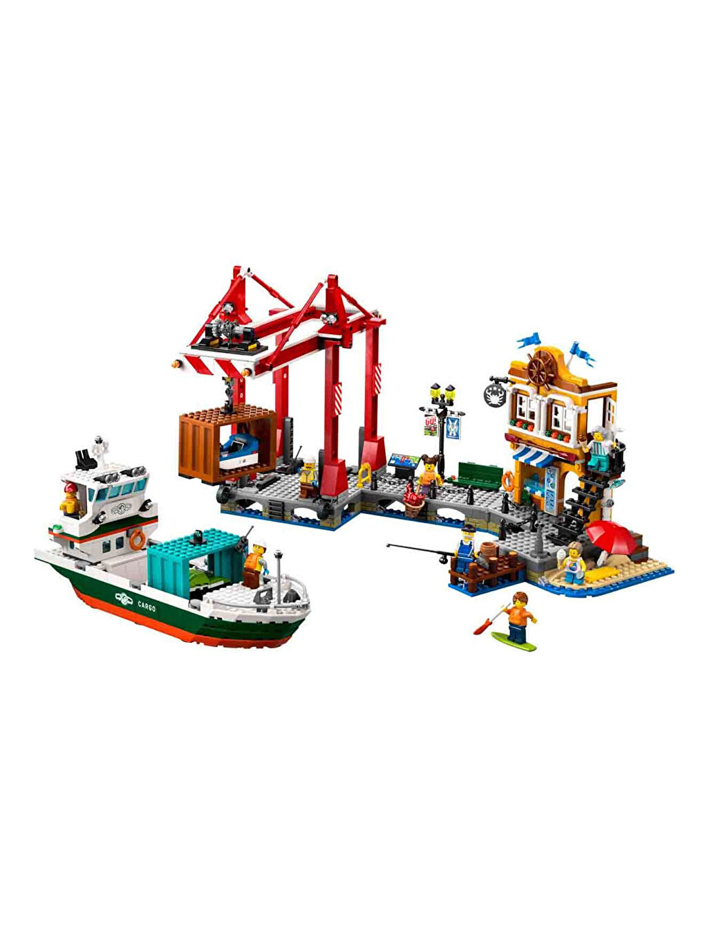 Lego Renksiz City Yük Gemili Liman Oyuncağı 60422 - 3