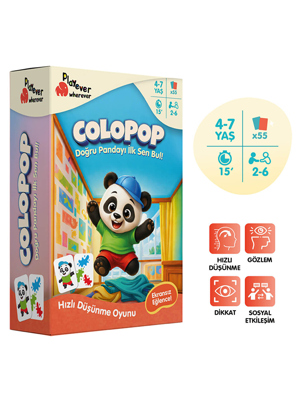 Colopop, Hızlı Düşünme ve Görsel Dikkat Kart Oyunu (4-7 Yaş)-1