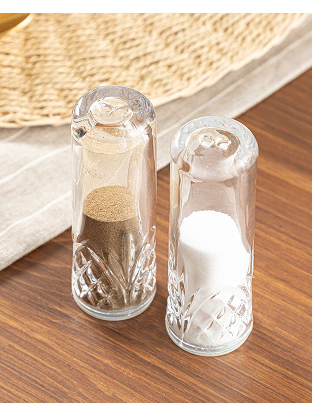 Renksiz Palle Cam Tuzluk - Biberlik 11 Cm-1