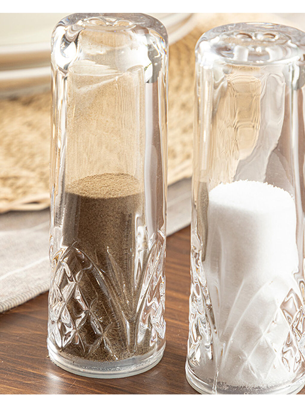 Renksiz Palle Cam Tuzluk - Biberlik 11 Cm-2