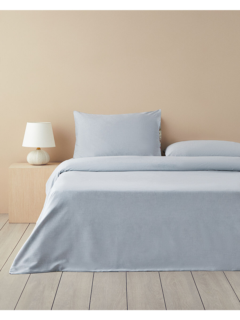 Floral Happiness Dijital Baskılı Soft Pamuk Çift Kişilik Nevresim Takımı 200x220 cm Pembe   Mavi-1