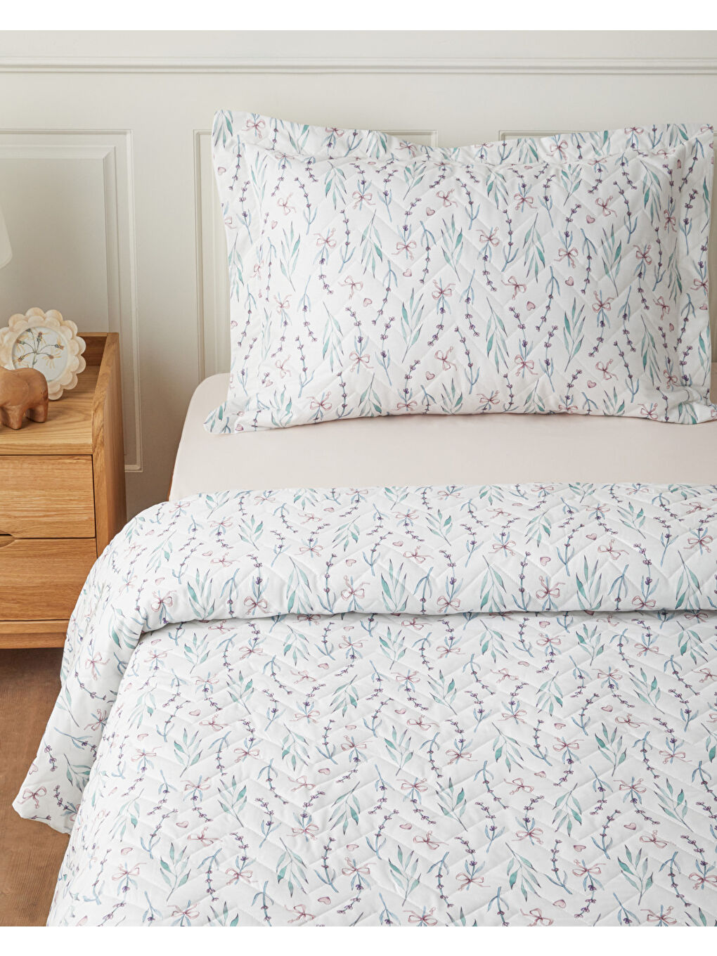 Milsen Ribbon Çift Kişilik Çarşaflı Complete Nevresim Takımı 200x220 cm Mor-1