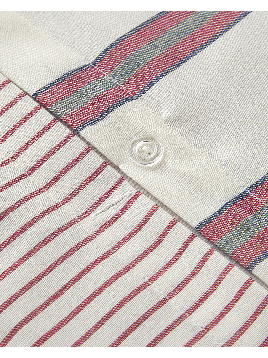 Cool Stripe İpliği Boyalı King Size Nevresim Takımı Bordo-Yeşil-5