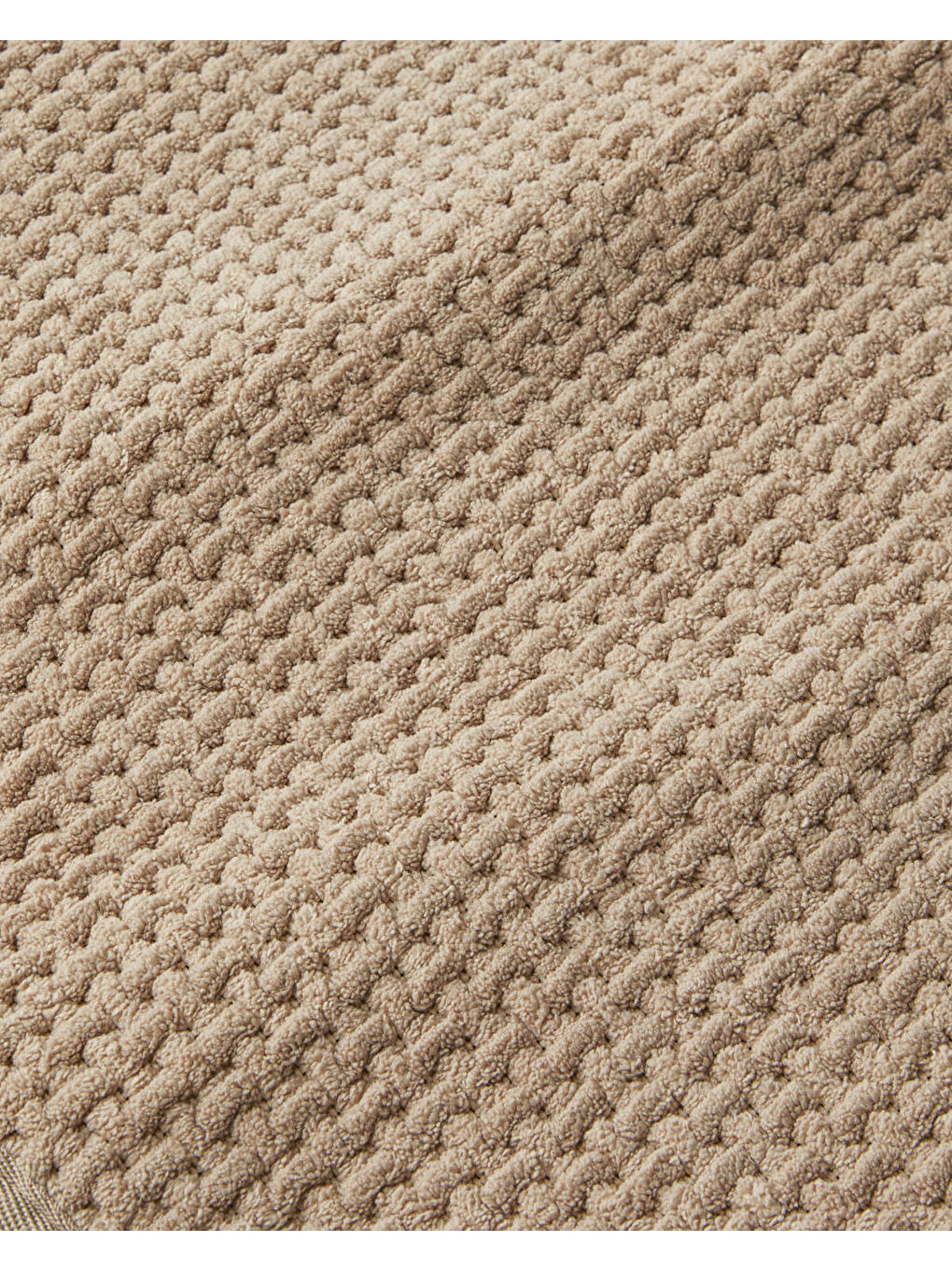 Waffle Weave Banyo Paspası 50x80 cm Açık Kahverengi-2