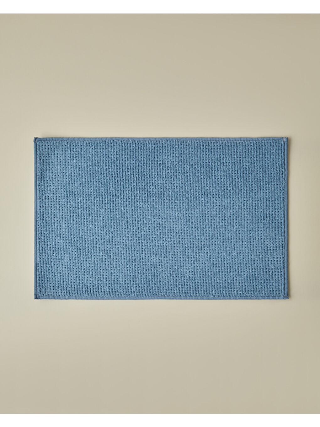 Waffle Weave Banyo Paspası 50x80 cm Mavi