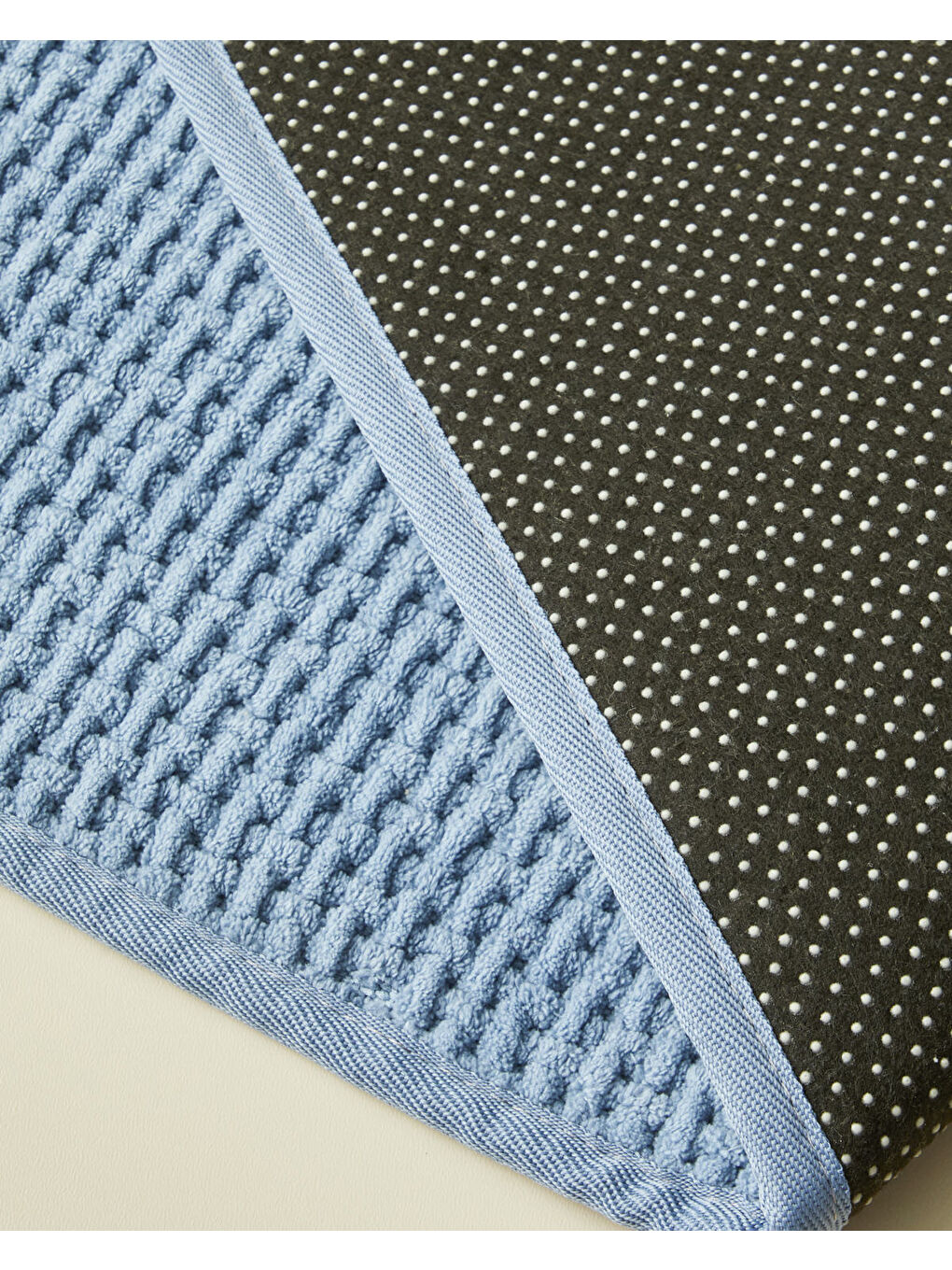 Waffle Weave Banyo Paspası 50x80 cm Mavi-1