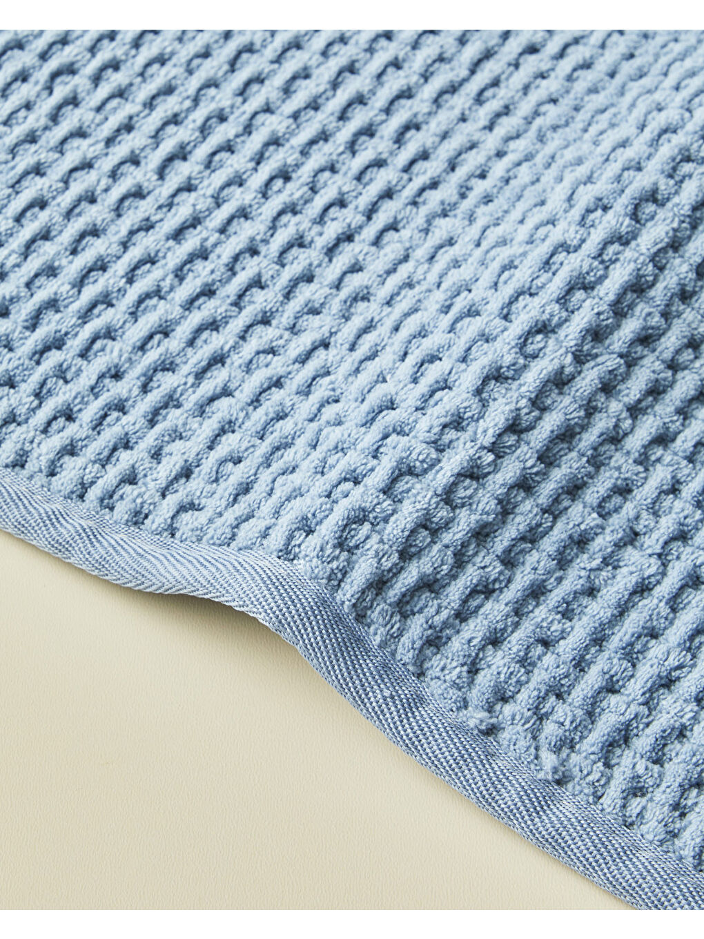 Waffle Weave Banyo Paspası 50x80 cm Mavi-2