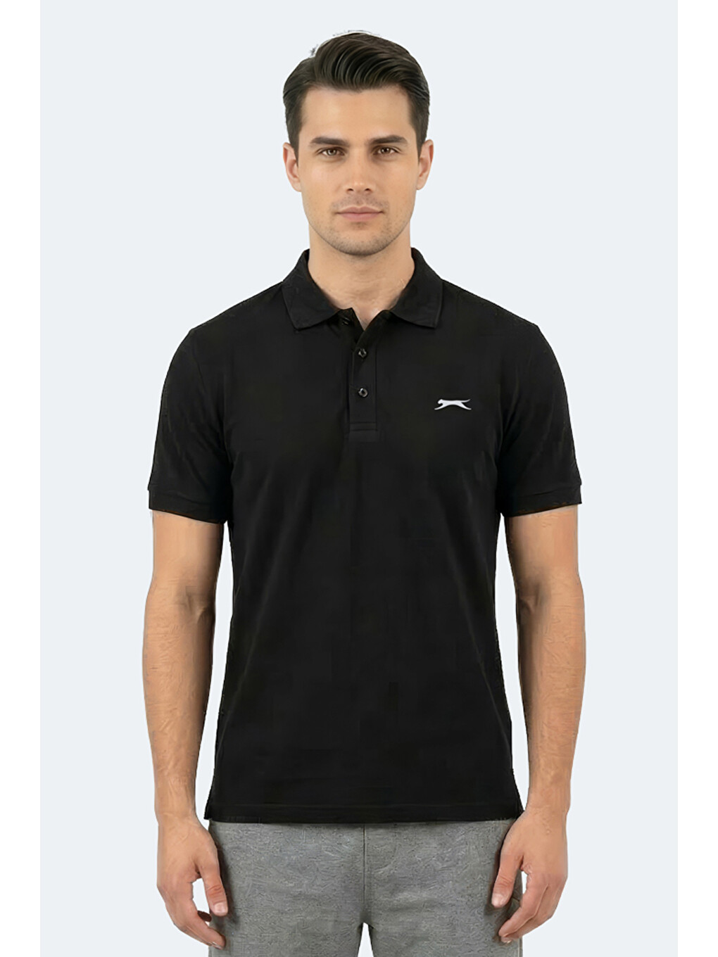 Katına Erkek Polo Yaka Siyah Tişört-6