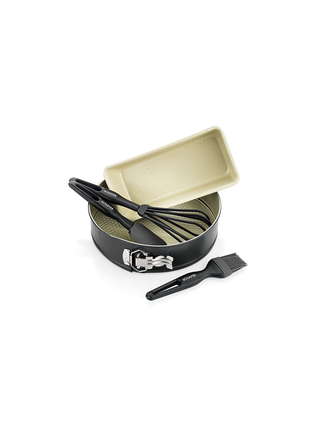 Ariana Kek Kalıbı+Pasta Seti 5 Parça-Gri-1