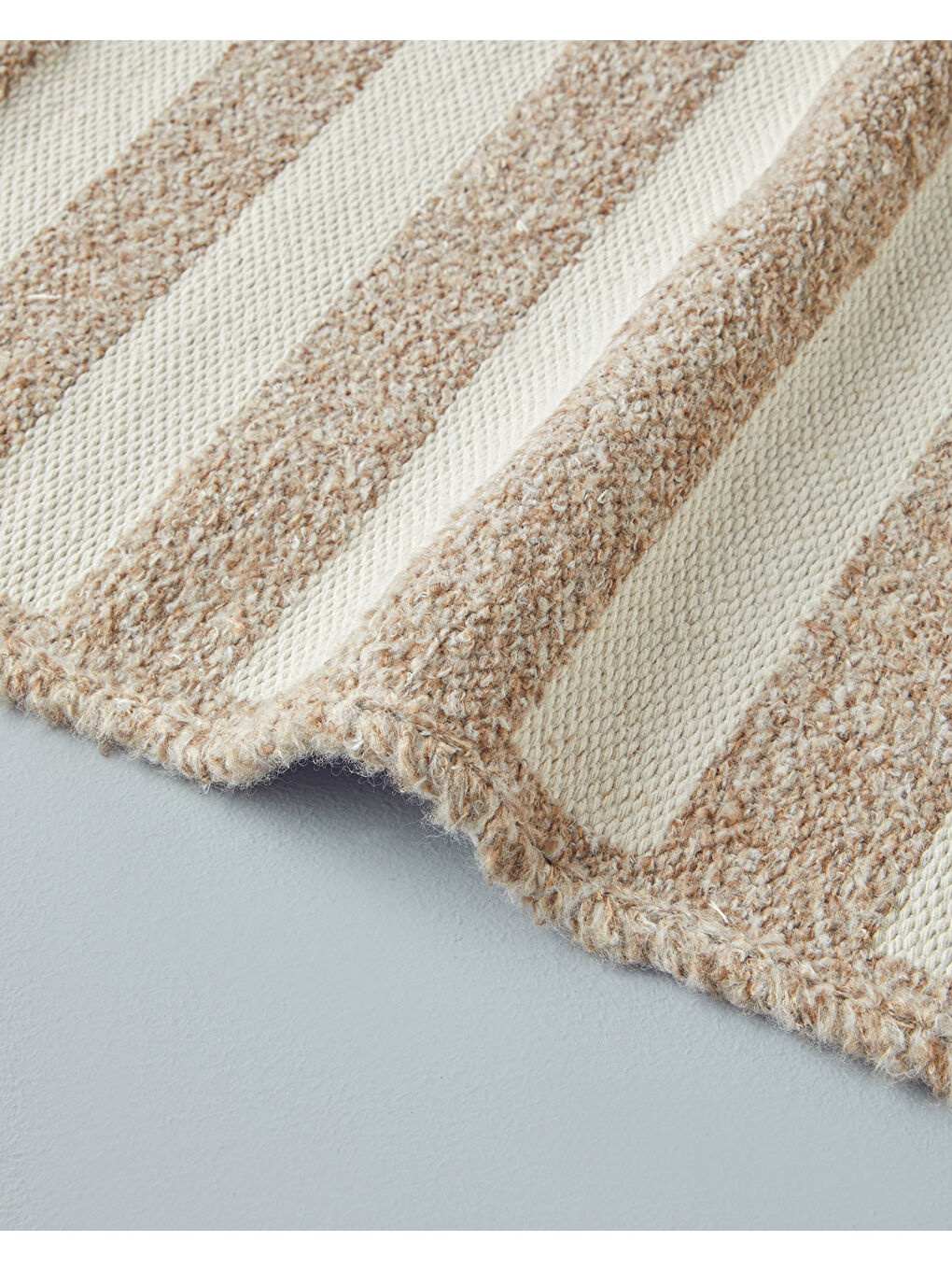 Ekru Linear Dokuma Kilim 80x150 cm Açık Krem - Kahve-3