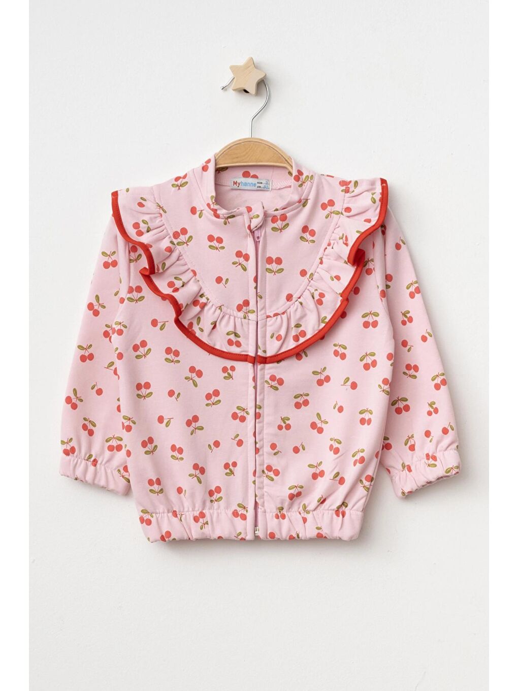 Pembe Kiraz Desenli Hırka 54364