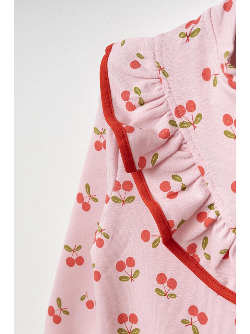 Pembe Kiraz Desenli Hırka 54364-1