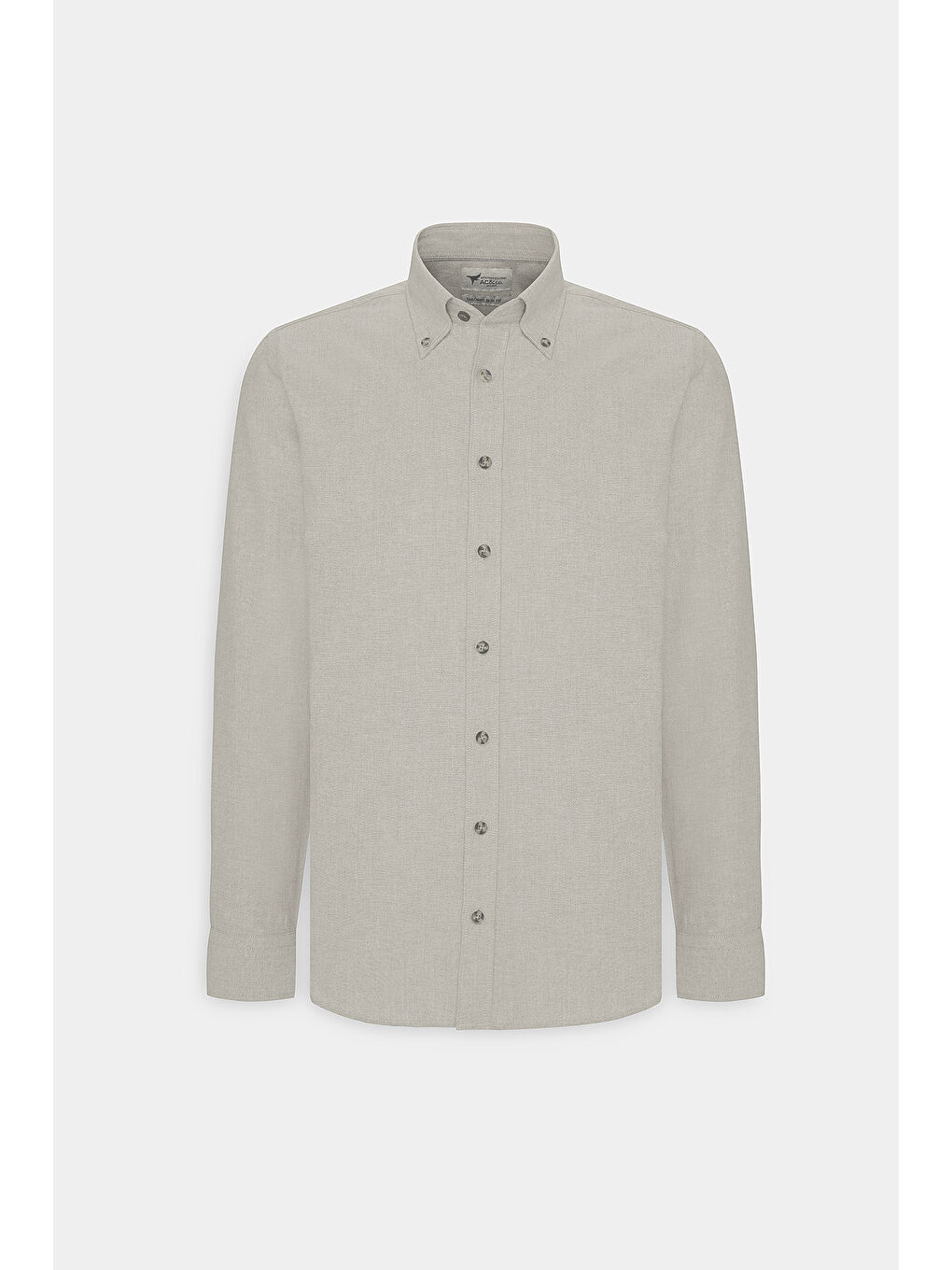 Erkek Bej Slim Fit Dar Kesim Düğmeli Yaka Pamuklu Oxford Gömlek-4